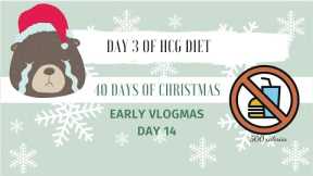 HCG diet day 3 only 500 calories allowed - I failed | 40 days of Christmas | Early vlogmas