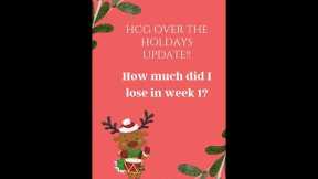 Week 1 HCG diet over the holidays weight loss? | Dec 4 early vlogmas |40 days of Christmas #Shorts